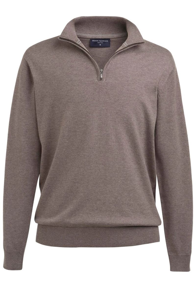 Copenhagen 1/4 Zip Jumper - Taupe