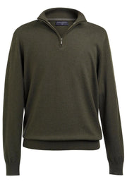 Copenhagen 1/4 Zip Jumper - Moss