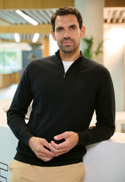 Copenhagen 1/4 Zip Jumper - Charcoal