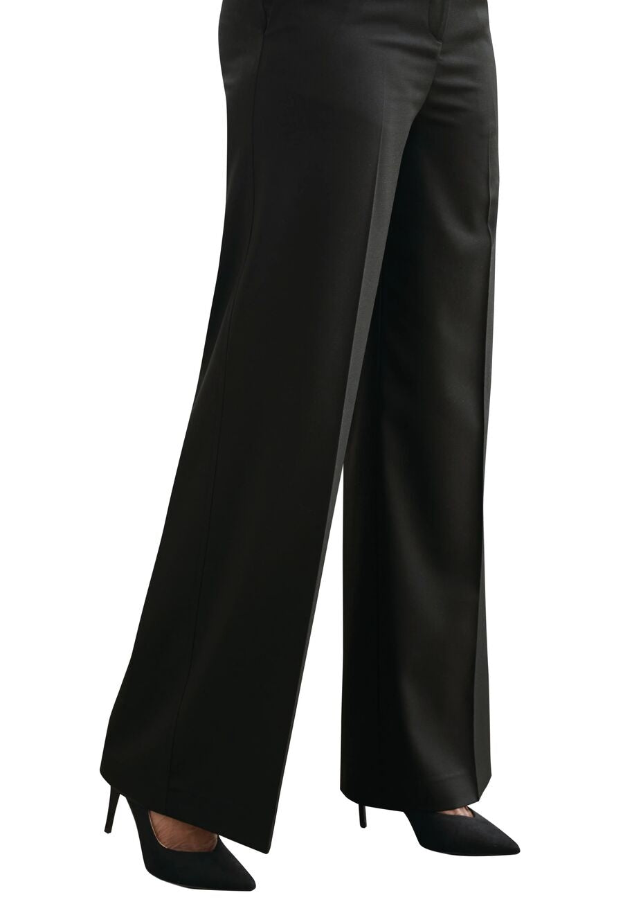 cora wide leg trouser - black