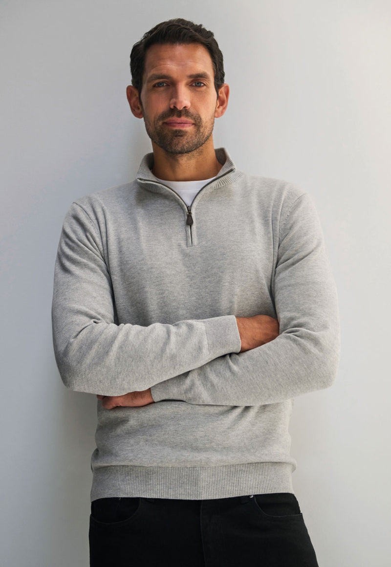 Dallas 1/4 Zip Jumper - Navy