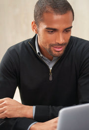 Dallas 1/4 Zip Jumper - Charcoal