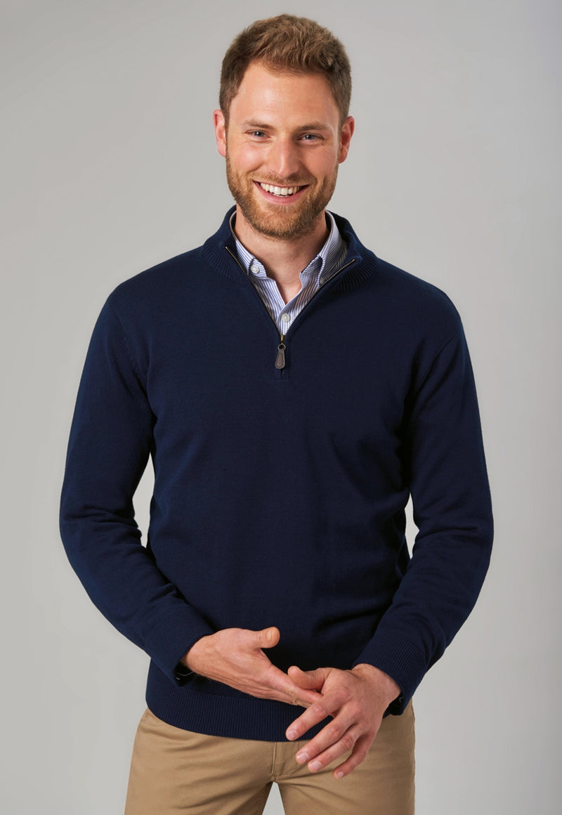 Dallas 1/4 Zip Jumper - Charcoal