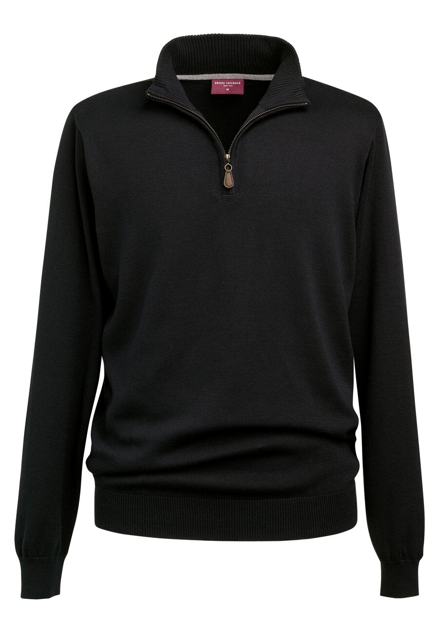dallas 1/4 zip jumper - black