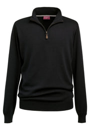 Dallas 1/4 Zip Jumper - Black