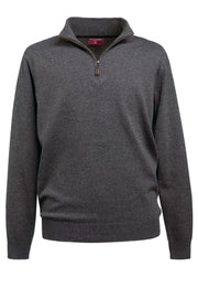 Dallas 1/4 Zip Jumper - Charcoal