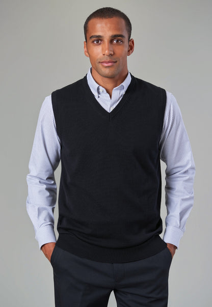 Detroit S/less V Neck Jumper - Navy