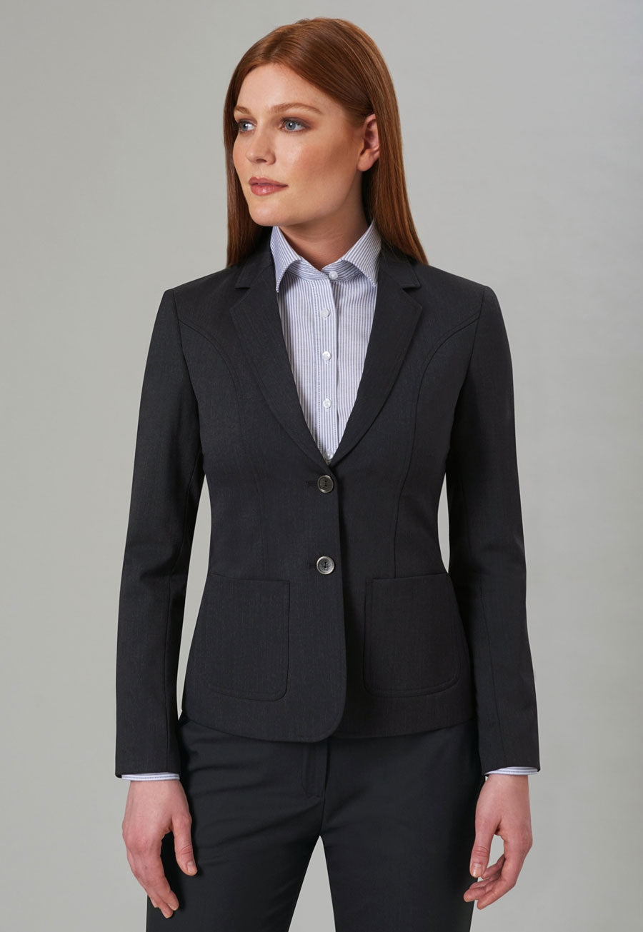 edition tailored fit jacket - charcoal