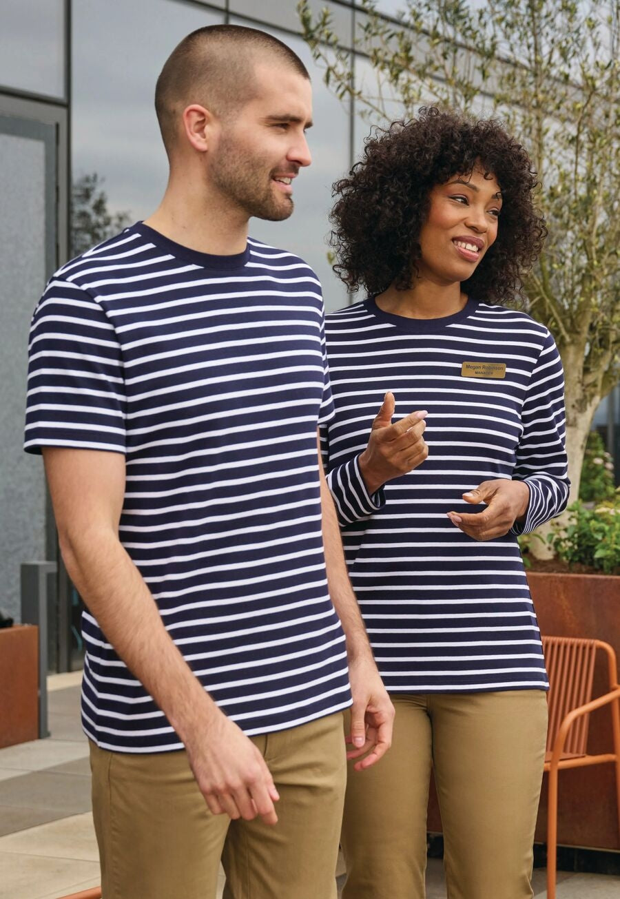 Edmund Breton Top S/S - Navy/White