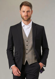 Emilio Check Waistcoat - Grey Check