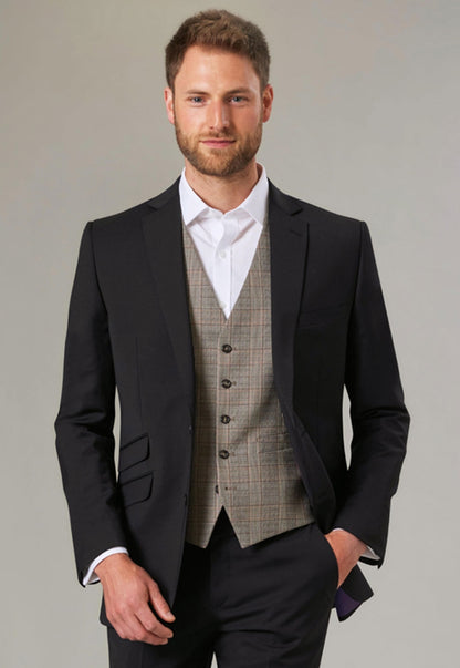 Emilio Check Waistcoat - Grey Check