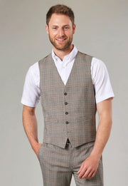 Emilio Check Waistcoat - Grey Check