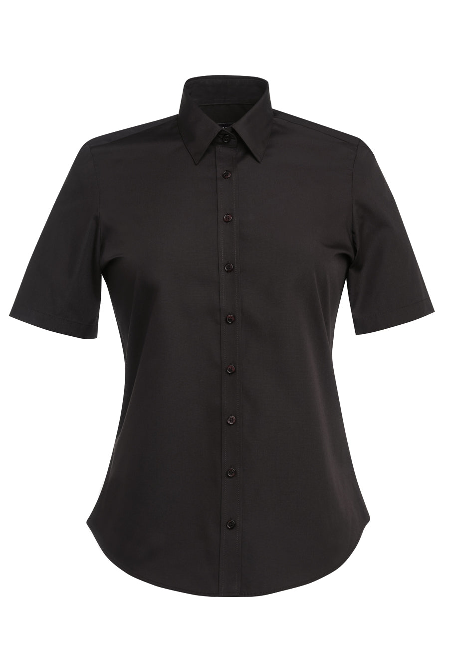 eos ladies' s/s blouse - black
