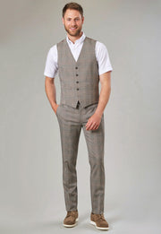 Fabian Slim Fit Trouser - Navy Check