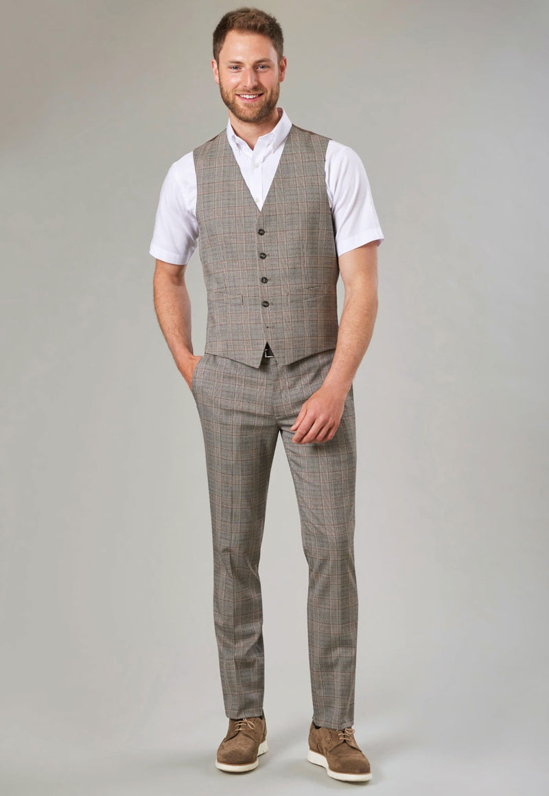 Fabian Slim Fit Trouser - Navy Check