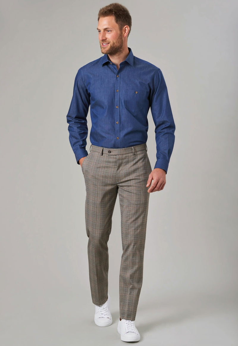 Fabian Slim Fit Trouser - Grey Check
