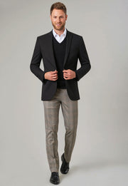 Fabian Slim Fit Trouser - Navy Check