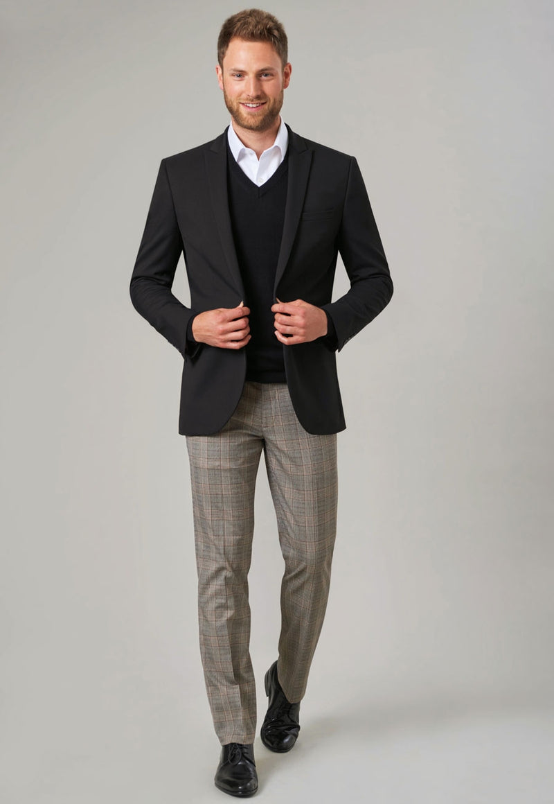 Fabian Slim Fit Trouser - Navy Check