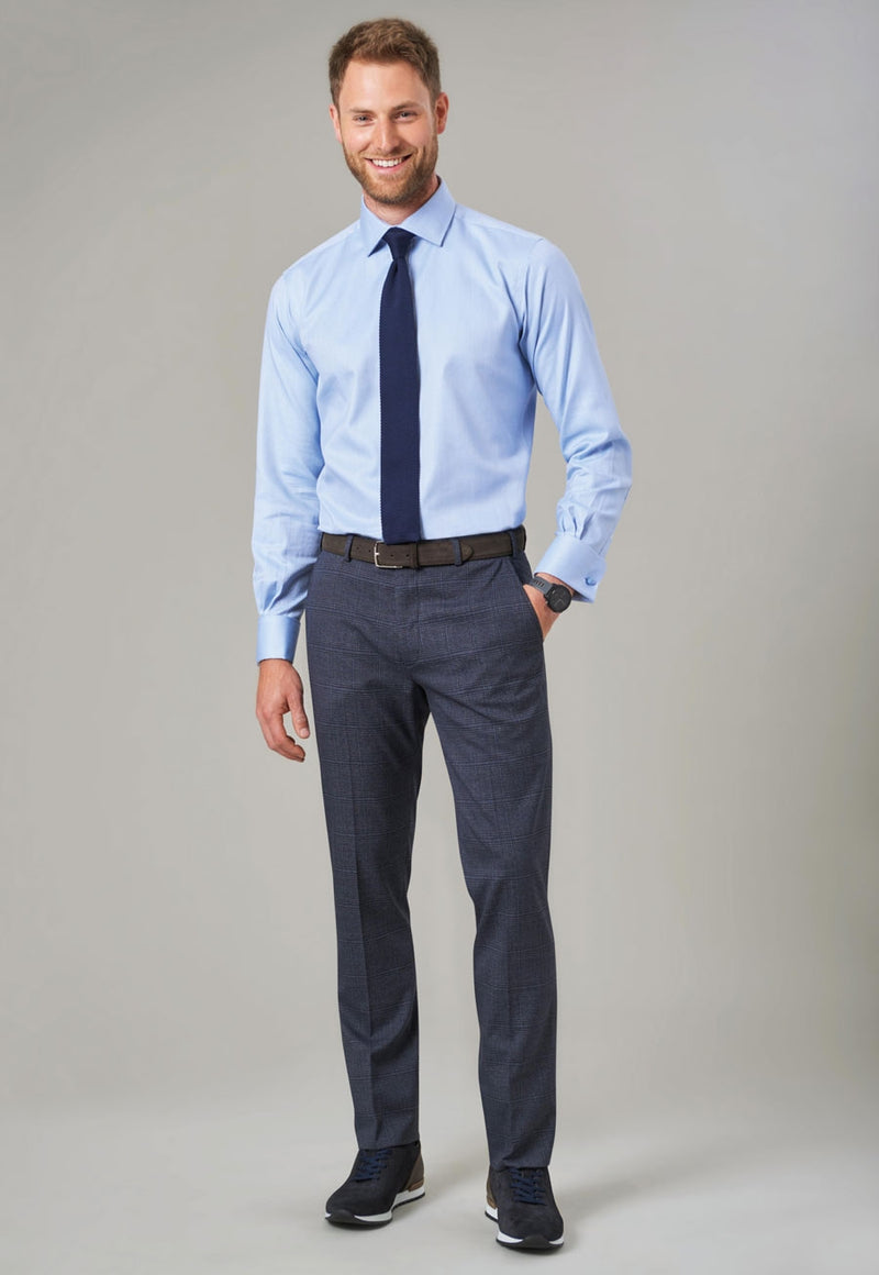 Fabian Slim Fit Trouser - Navy Check