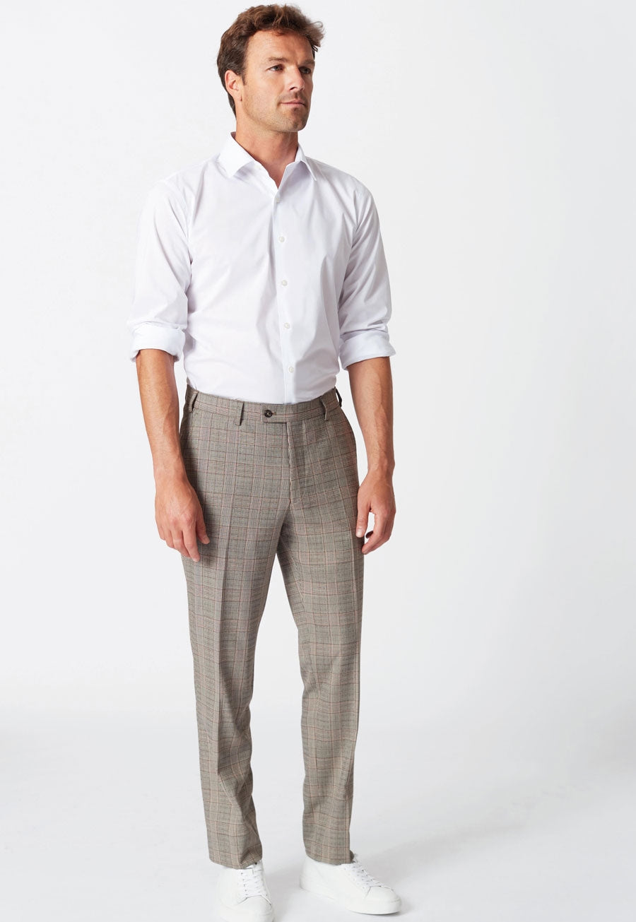 fabian slim fit trouser - navy check