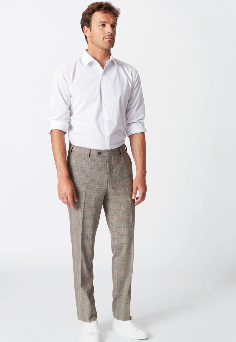 Fabian Slim Fit Trouser - Navy Check