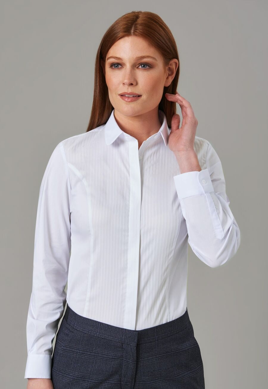 franca ladies' l/s blouse - white