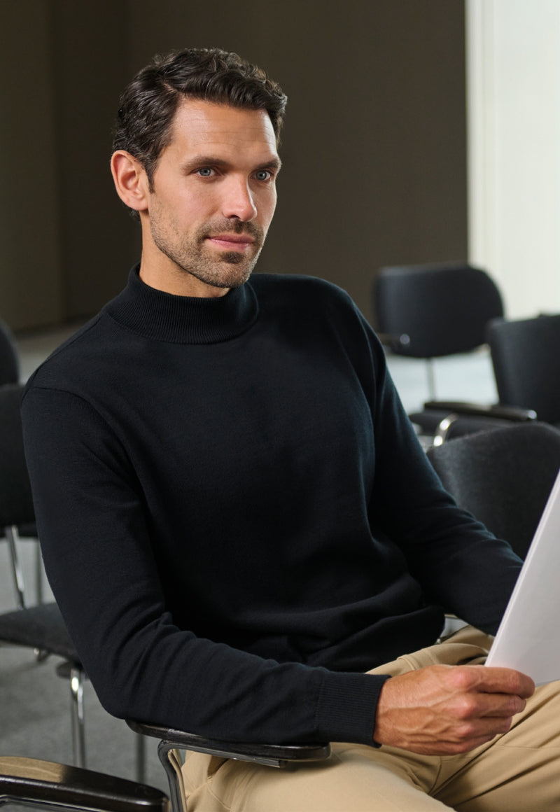 Franklin Turtleneck Jumper - Charcoal
