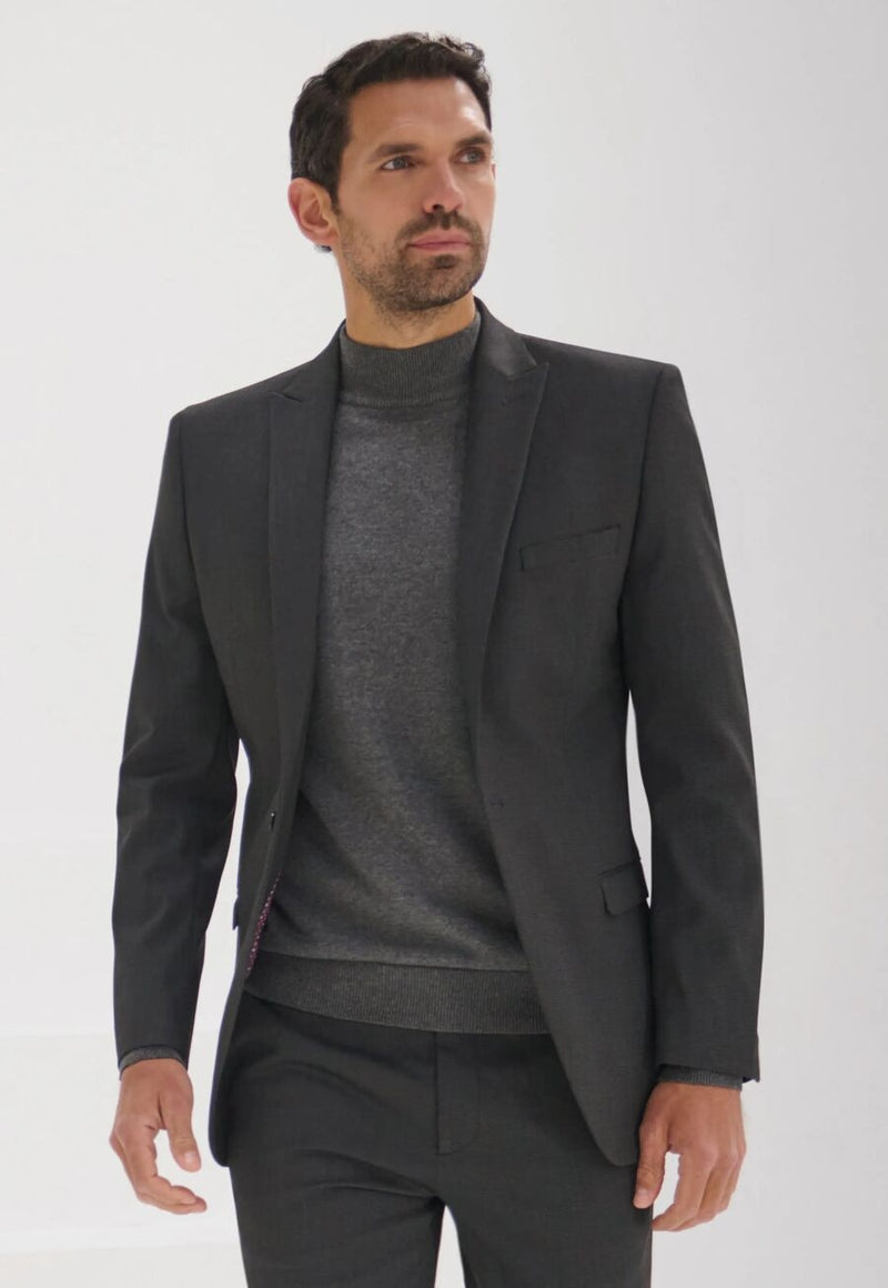 Franklin Turtleneck Jumper - Charcoal