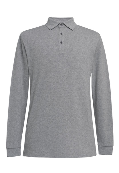 Frederick L/S Polo Shirt - Grey Marl