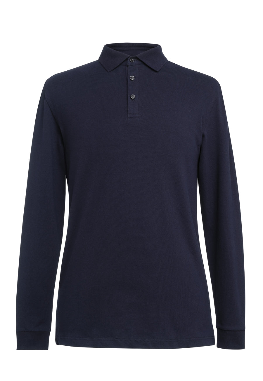 frederick l/s polo shirt - navy
