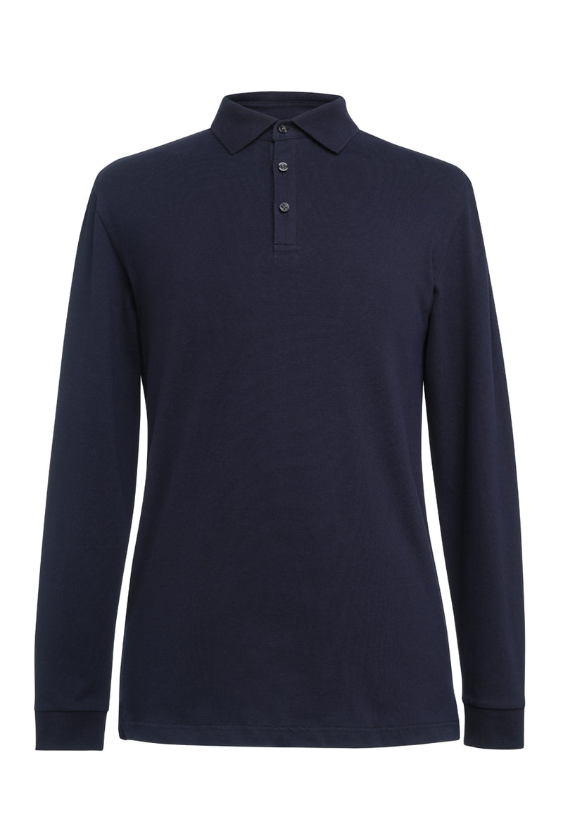 Frederick L/S Polo Shirt - Navy