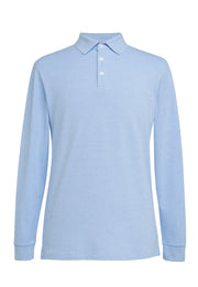Frederick L/S Polo Shirt - Sky Marl