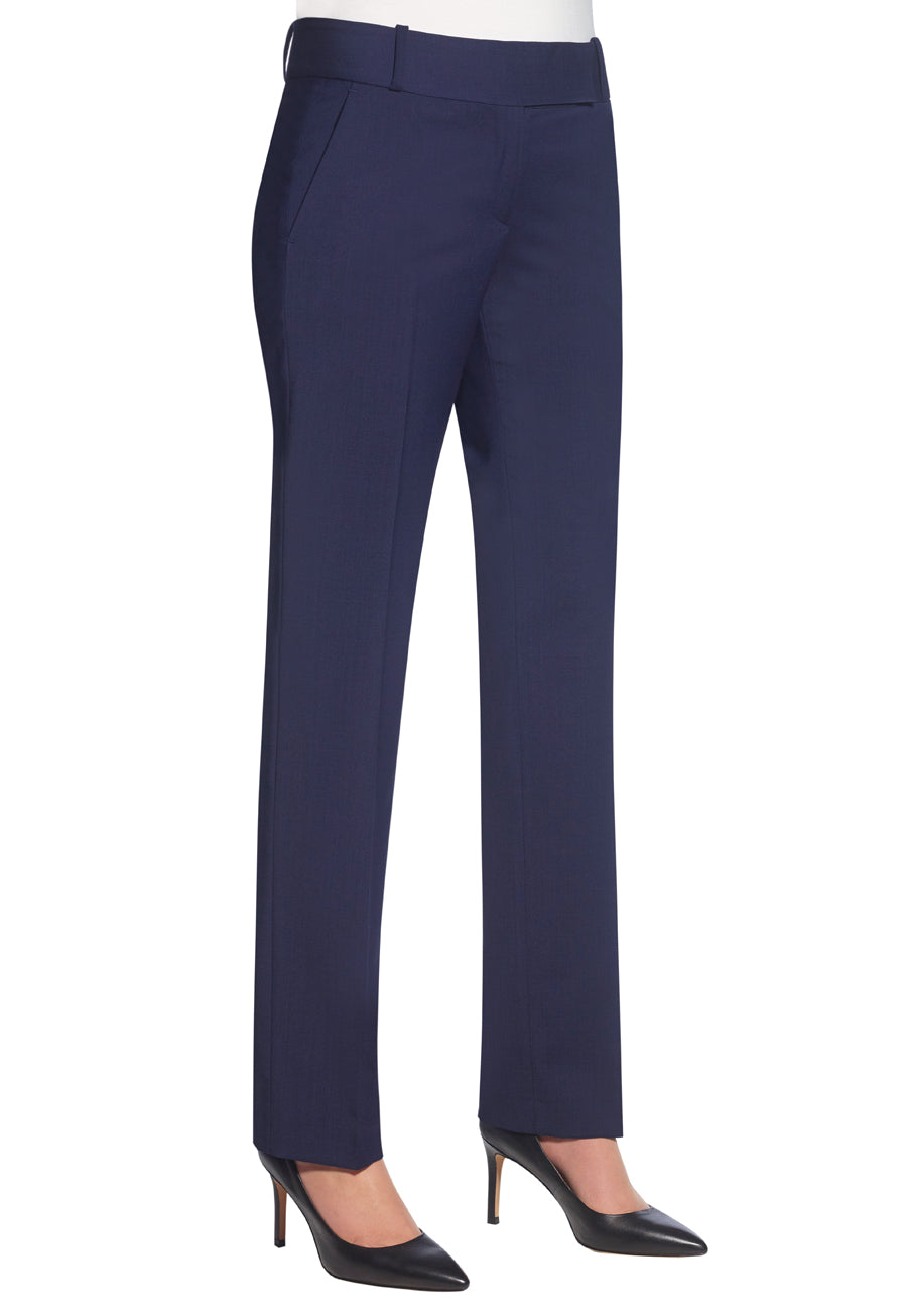 genoa tailored leg trouser - mid blue