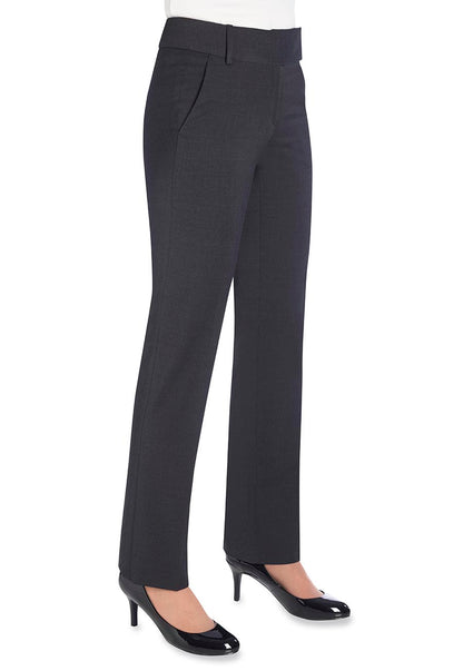 Genoa Tailored Leg Trouser - Charcoal