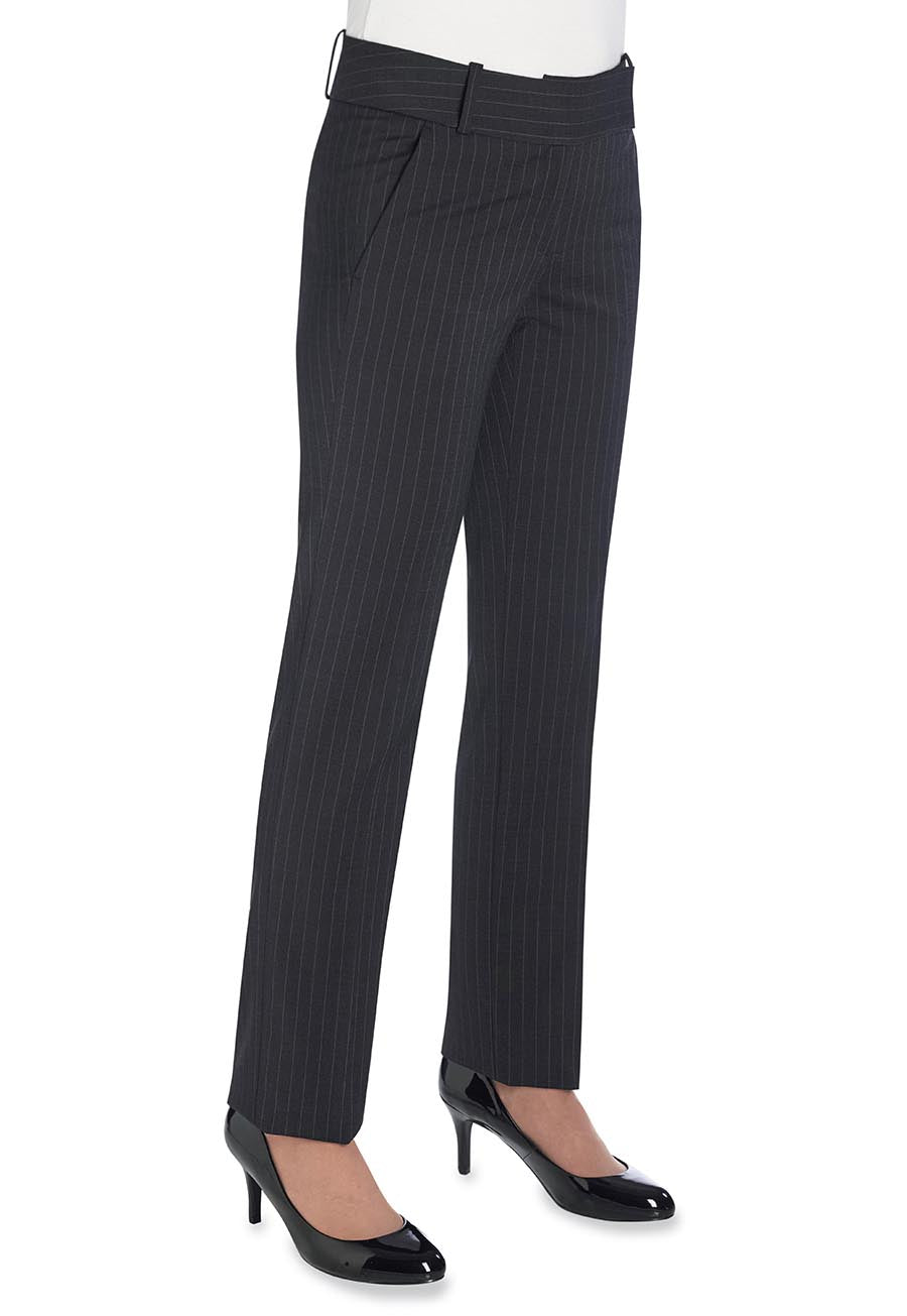 genoa tailored leg trouser - char p/str