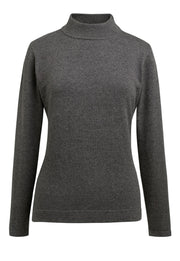 Golden Turtleneck Jumper - Charcoal