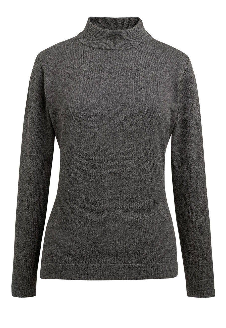 Golden Turtleneck Jumper - Charcoal