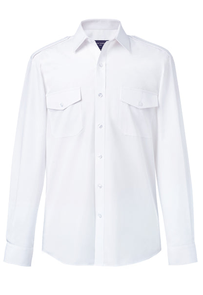 Hermes Men's L/S Pilot Shirt - White