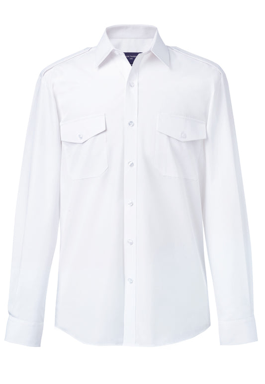 Hermes Men's L/S Pilot Shirt - White