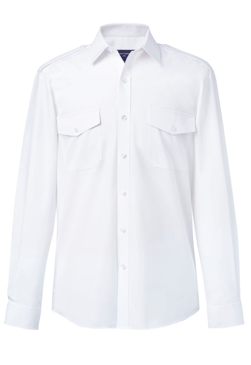 Hermes Men's L/S Pilot Shirt - White