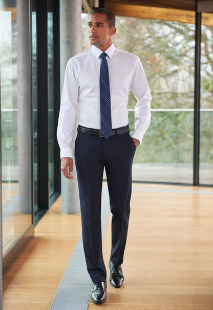 Holbeck Slim Fit Trouser - Navy Plain