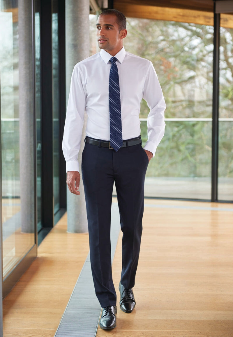 Holbeck Slim Fit Trouser - Navy Plain
