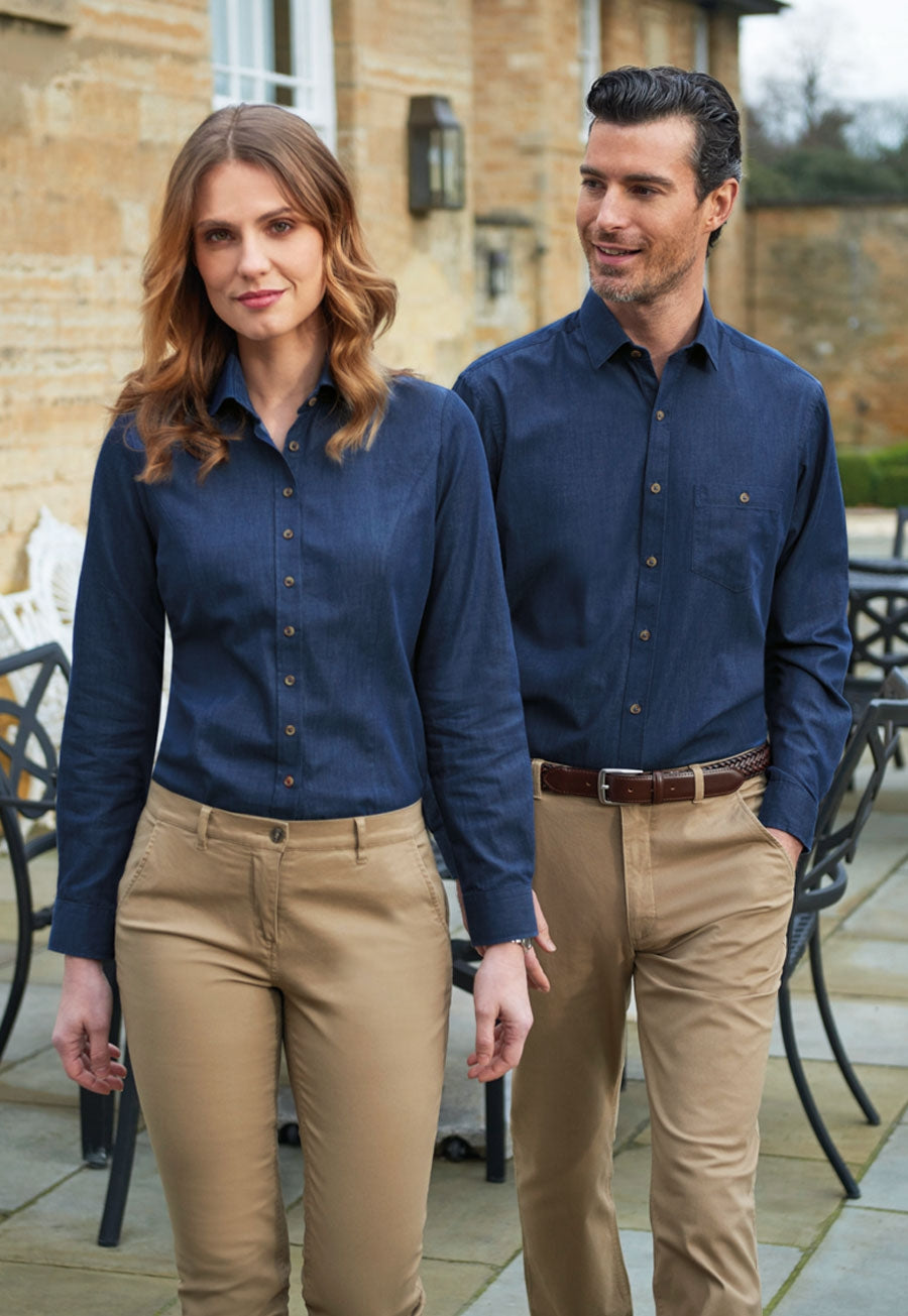 jasper men's l/s shirt - denim