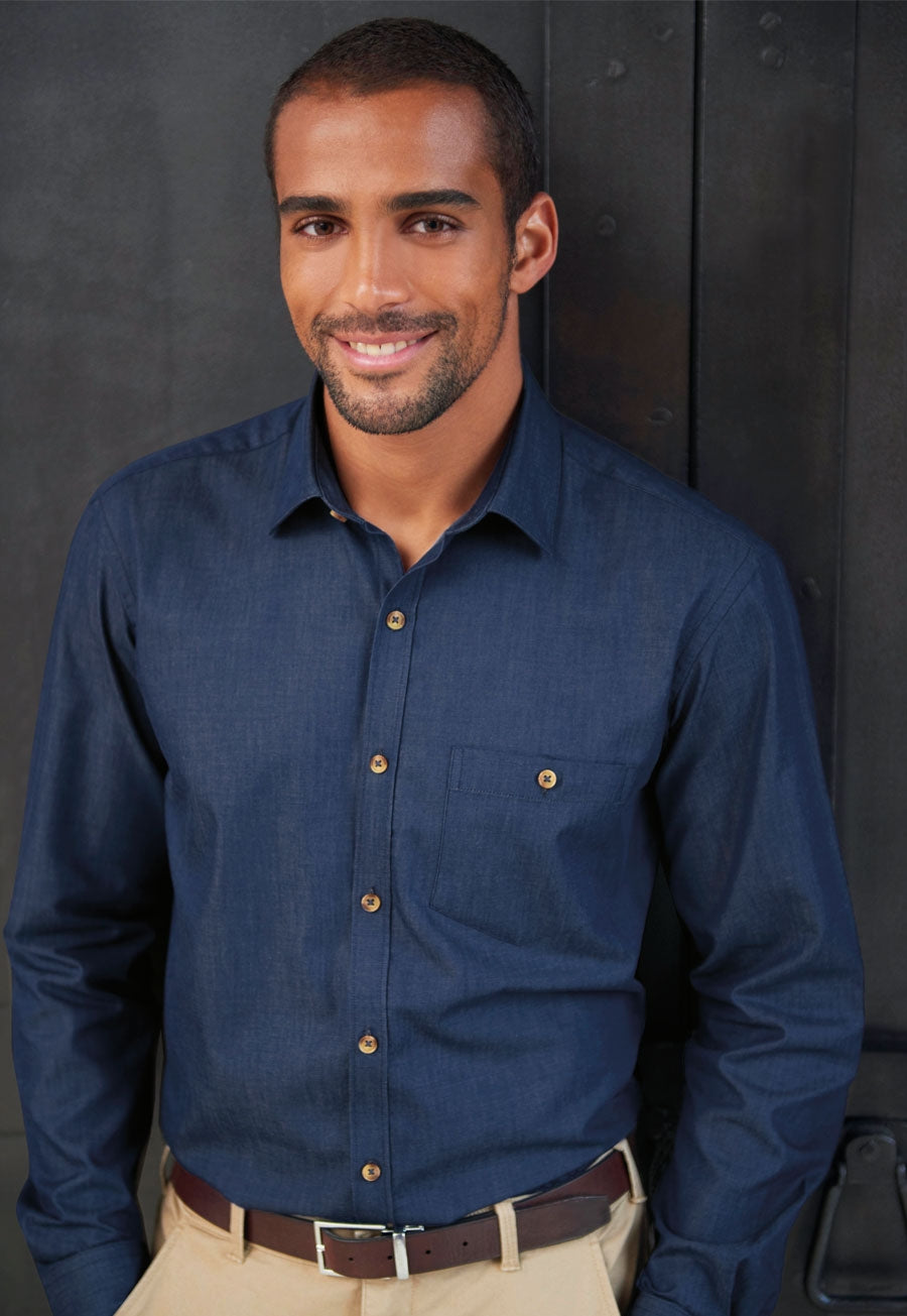Jasper Men's L/S Shirt - Denim