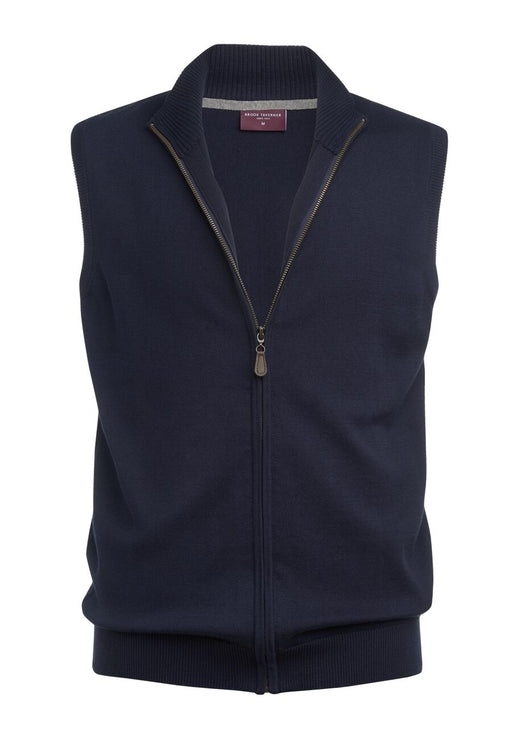 Lincoln Knitted Zip Gilet - Navy