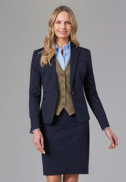 Olivia Check Waistcoat - Grey Check