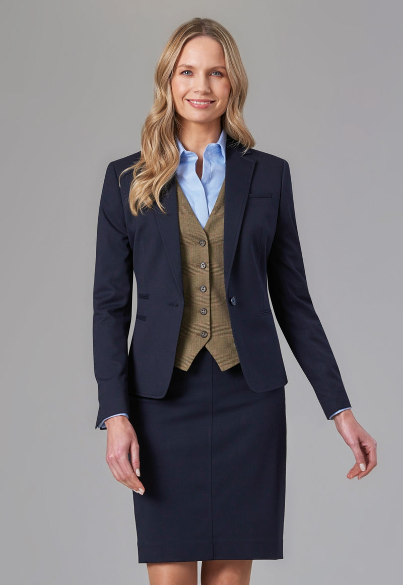 Olivia Check Waistcoat - Grey Check