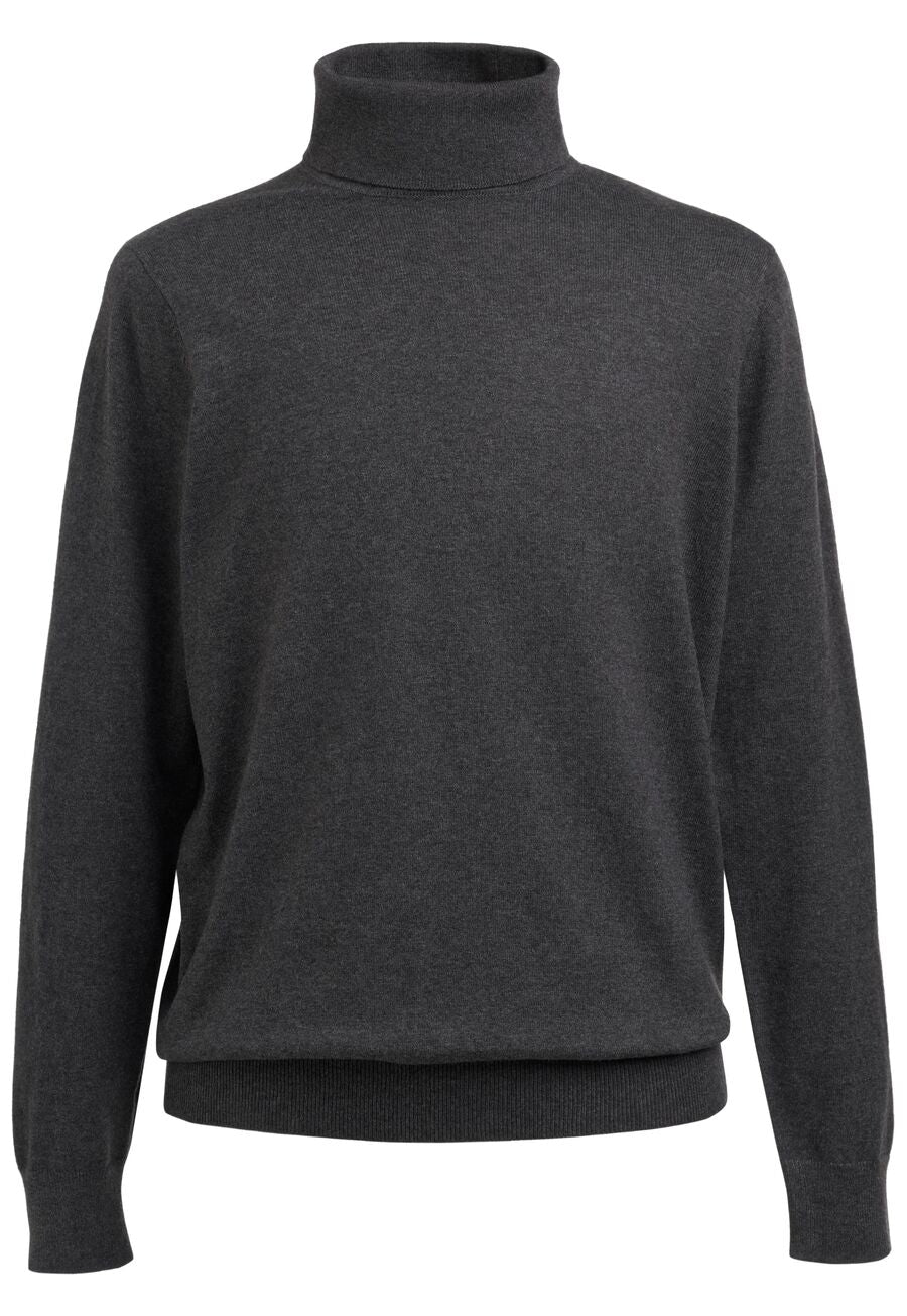 oslo roll neck jumper - charcoal