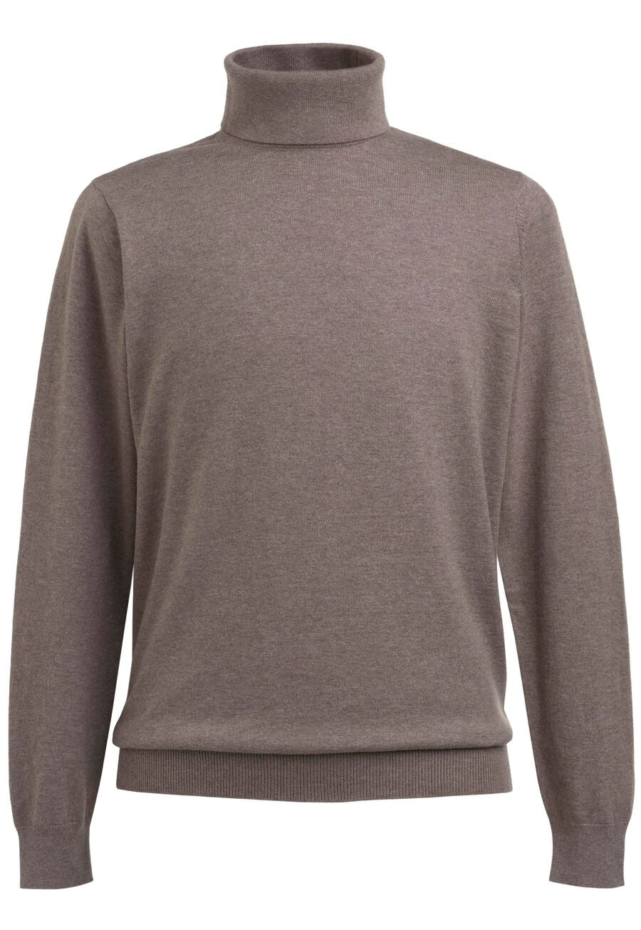 oslo roll neck jumper - taupe