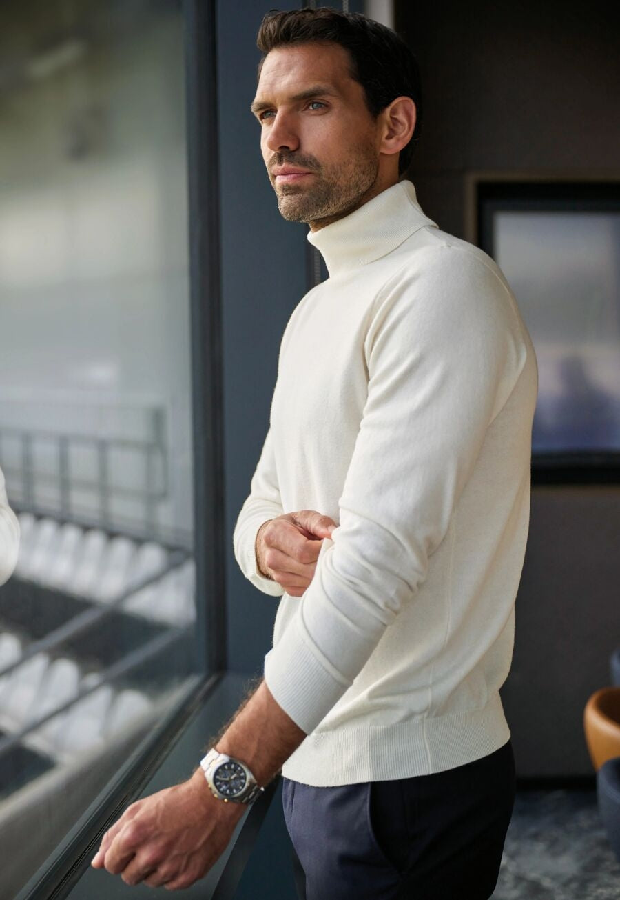 Oslo Roll Neck Jumper - Charcoal